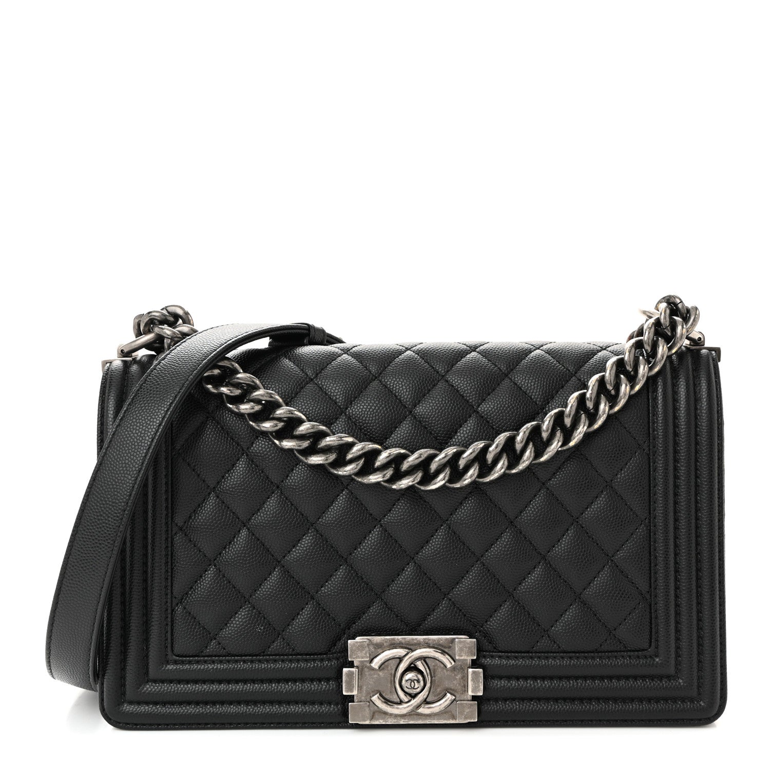 Chanel Caviar Quilted Medium Boy Flap Black