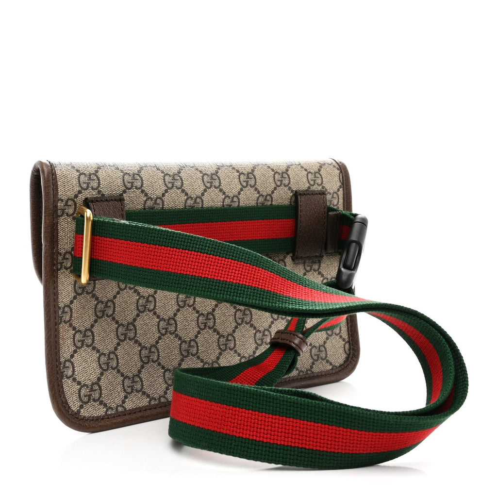 Gucci GG Supreme Monogram Neo Vintage Web Belt Bag Brown
