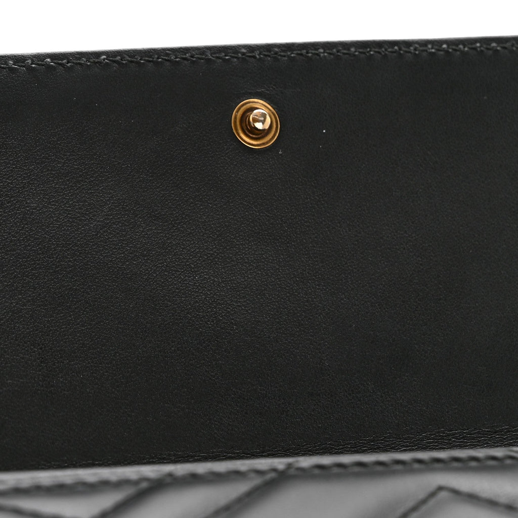 Gucci Calfskin Matelasse GG Marmont Continental Wallet Black