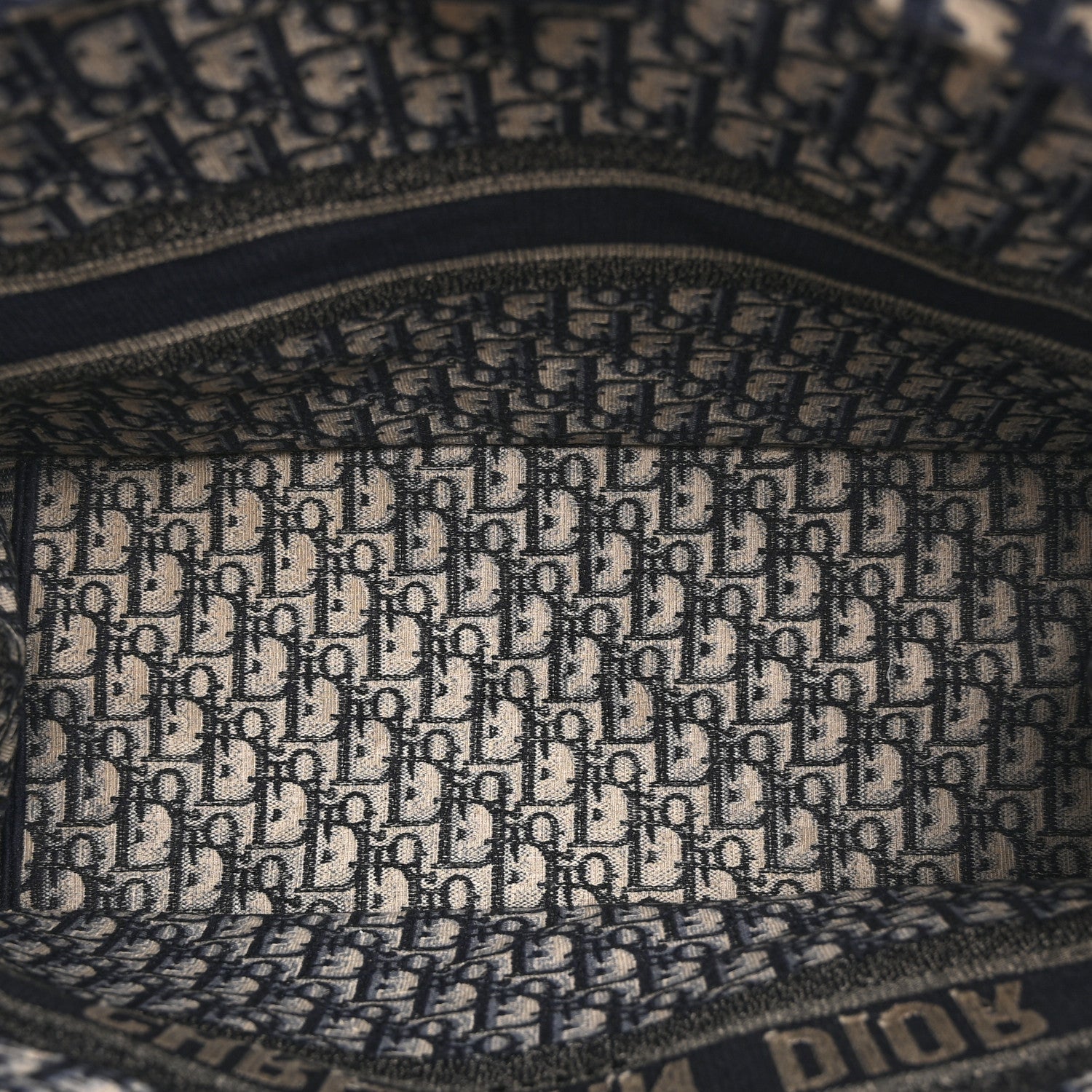 Christian Dior Oblique Large Book Tote Blue Multicolor
