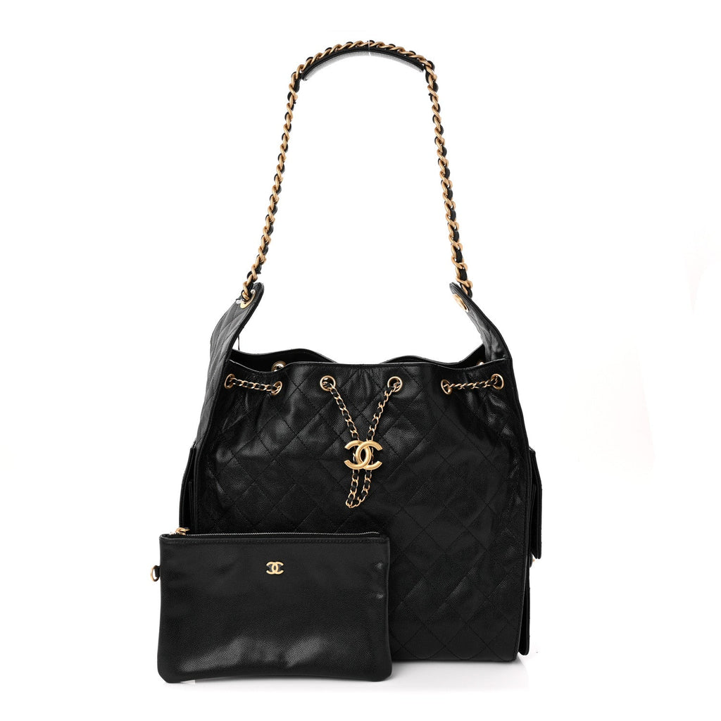 Chanel Caviar Quilted Medium Chanel 25 Handbag Black