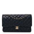 Chanel Caviar Quilted Medium Double Flap Navy