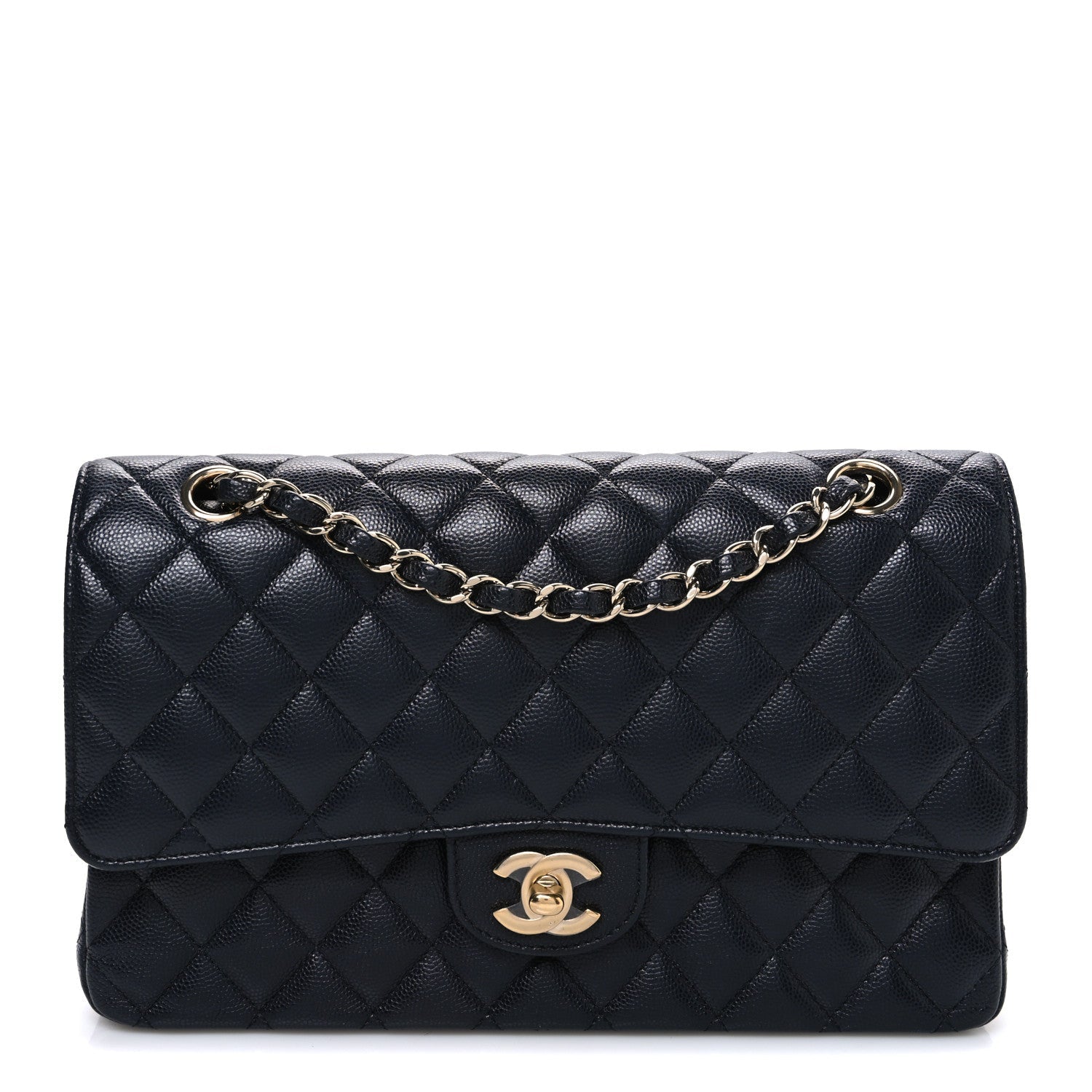 Chanel Caviar Quilted Medium Double Flap Navy