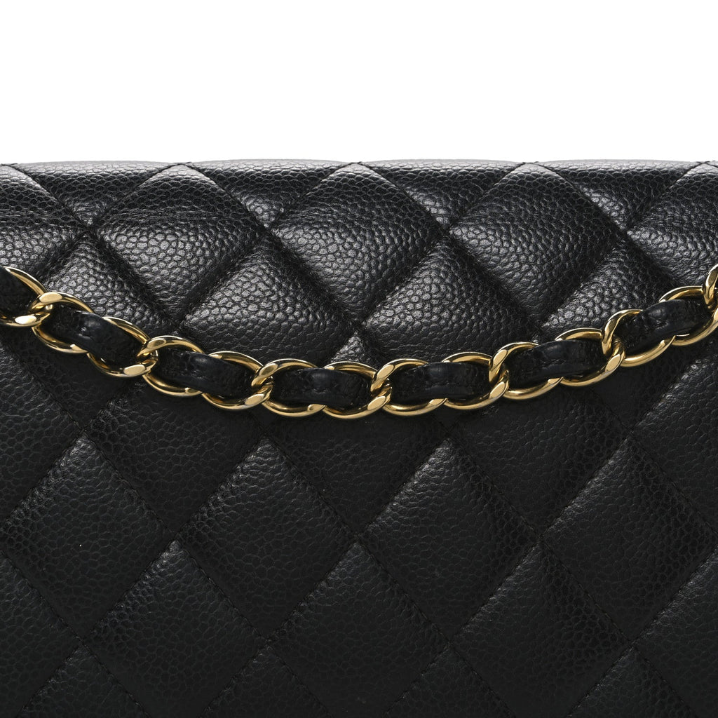 Chanel Caviar Quilted Jumbo Double Flap Black