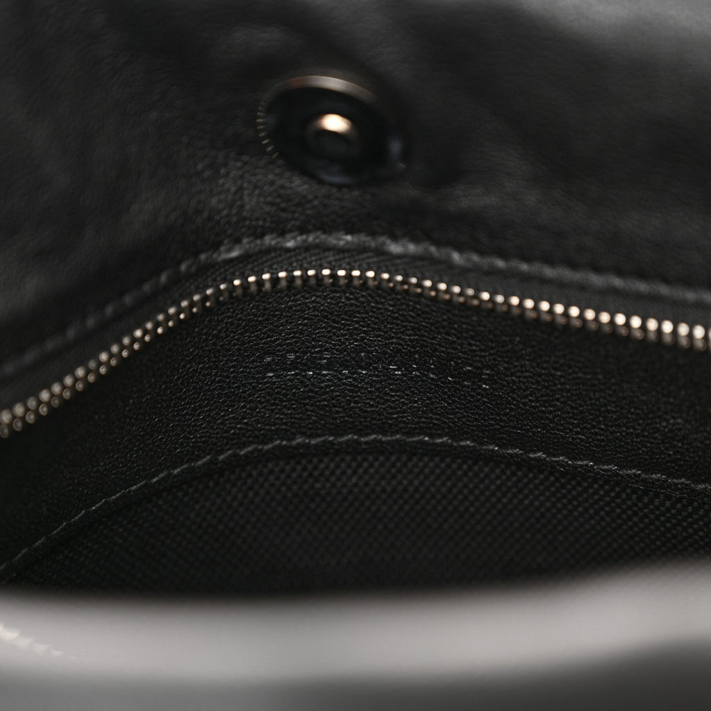 Gucci Sakai Be Green Calfskin Diagonal Stitched Small Blondie Tote Black