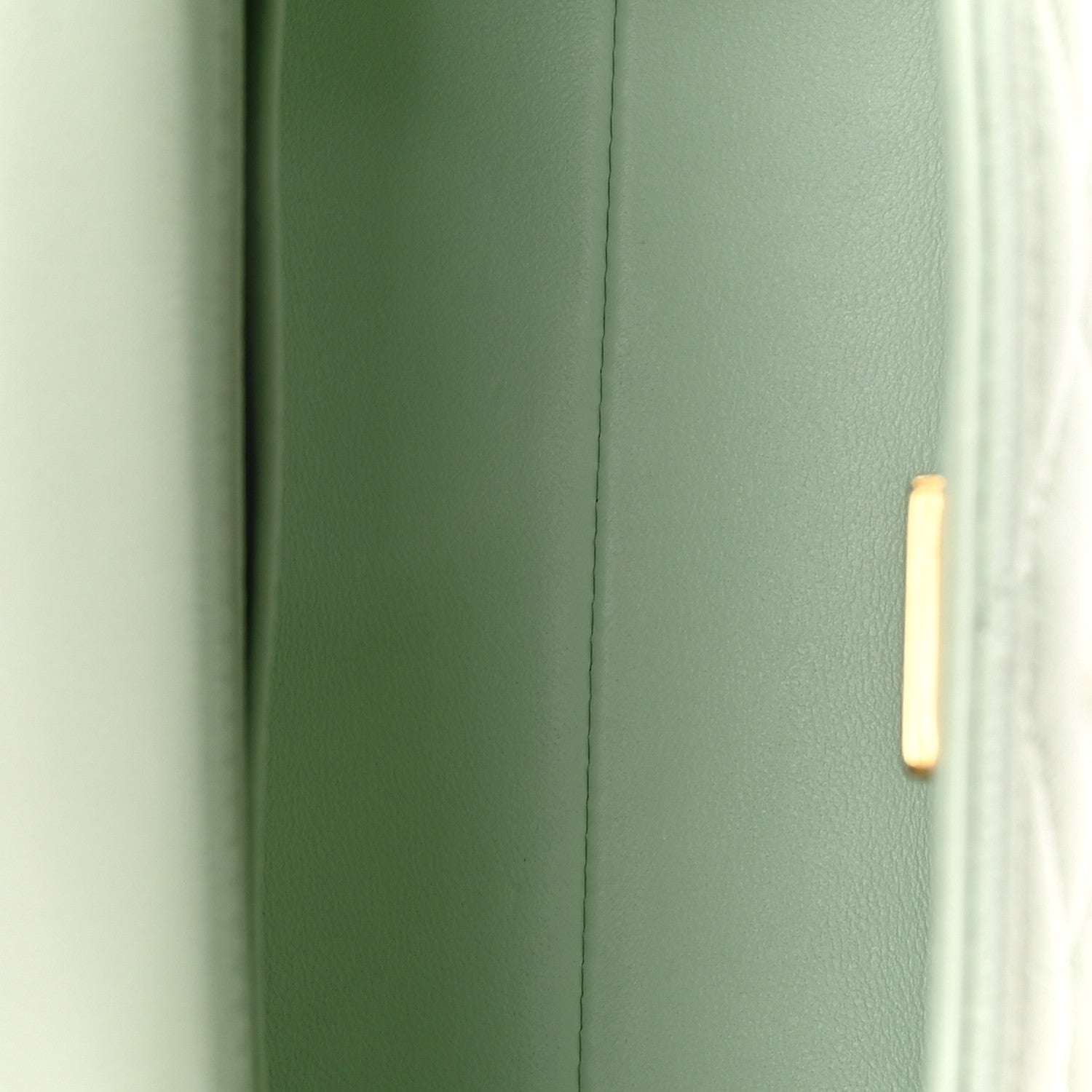 Chanel Caviar Quilted Retro Medium Twist Top Handle Clutch Light Green