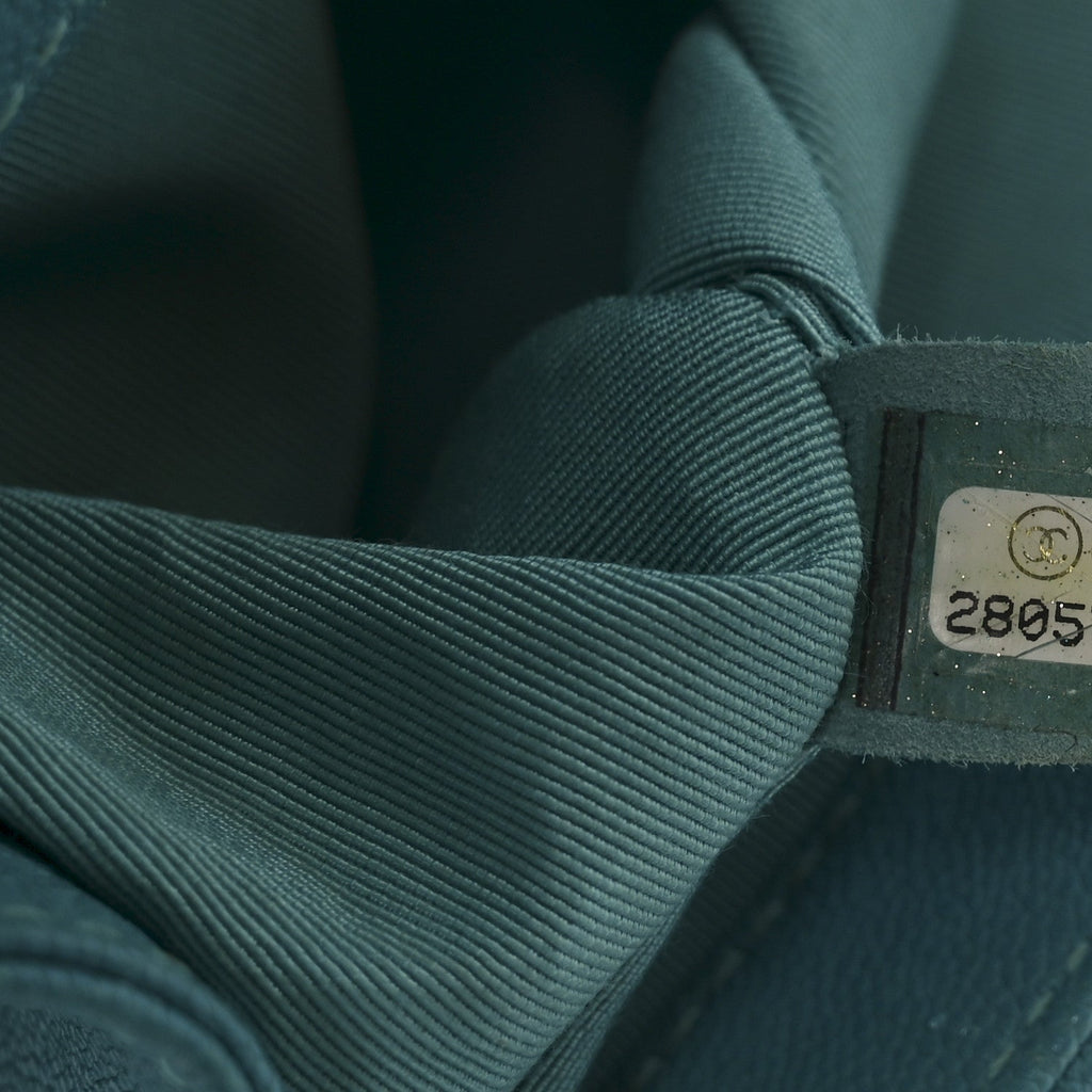Chanel Caviar Quilted Medium Boy Flap Turquoise