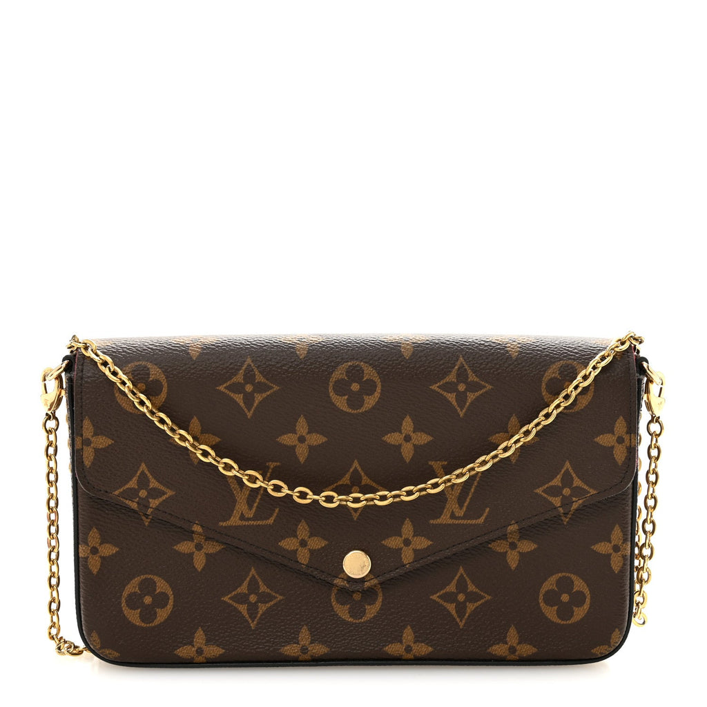 Louis Vuitton Monogram Pochette Felicie Chain Wallet Fuchsia