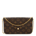 Louis Vuitton Monogram Pochette Felicie Chain Wallet Fuchsia