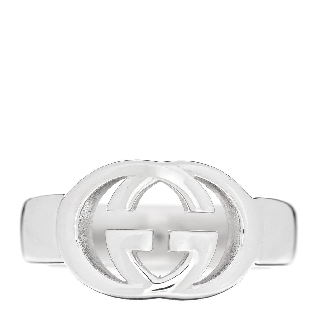 Gucci Sterling Silver Interlocking G Ring 53 6.25