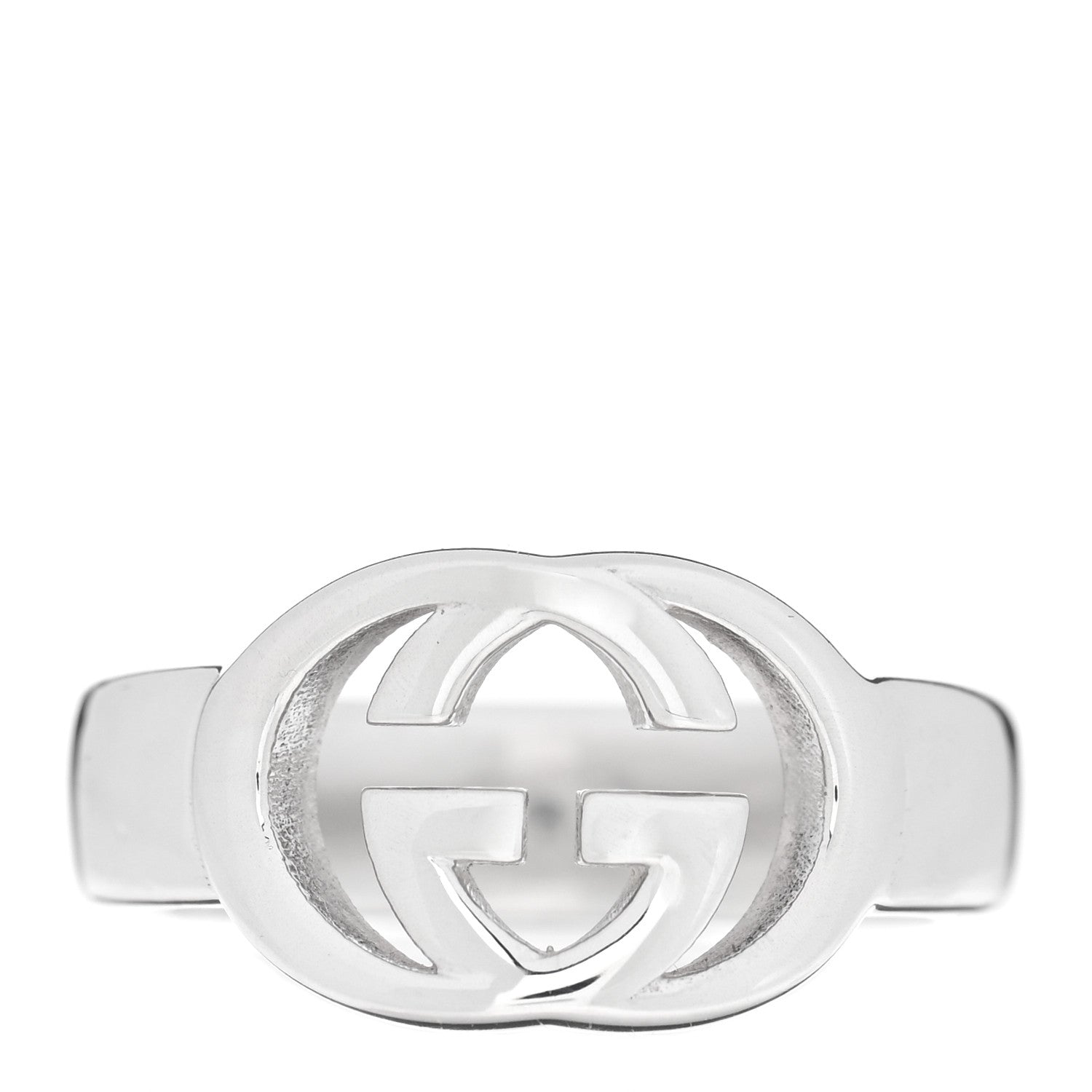 Gucci Sterling Silver Interlocking G Ring 53 6.25