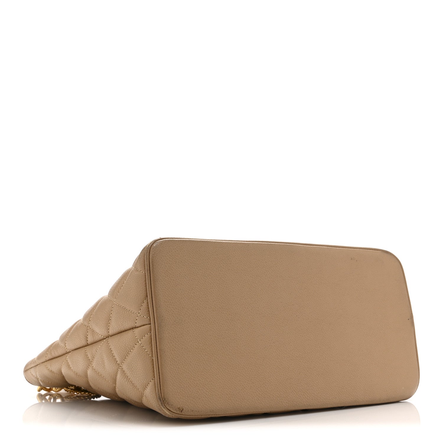 Chanel Caviar Quilted Medallion Tote Beige
