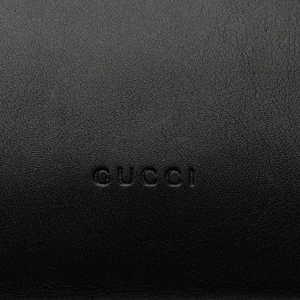 Gucci Calfskin Small Sylvie Wristlet Clutch Black