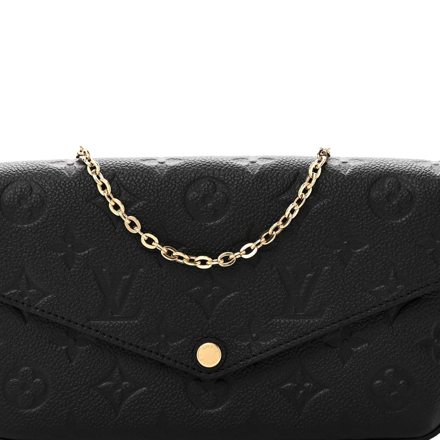 Louis Vuitton Empreinte Pochette Felicie Chain Wallet Black