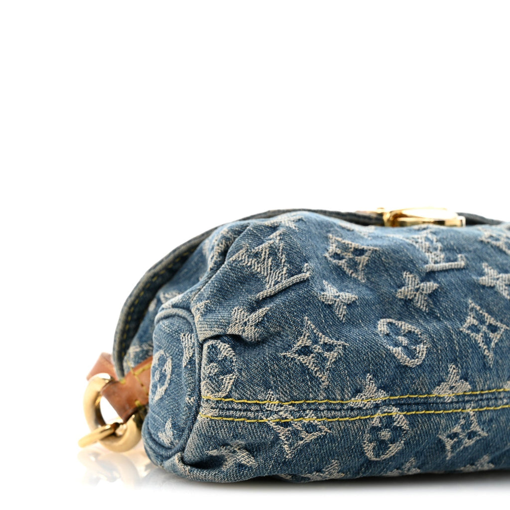 Louis Vuitton Monogram Denim Mini Pleaty Blue