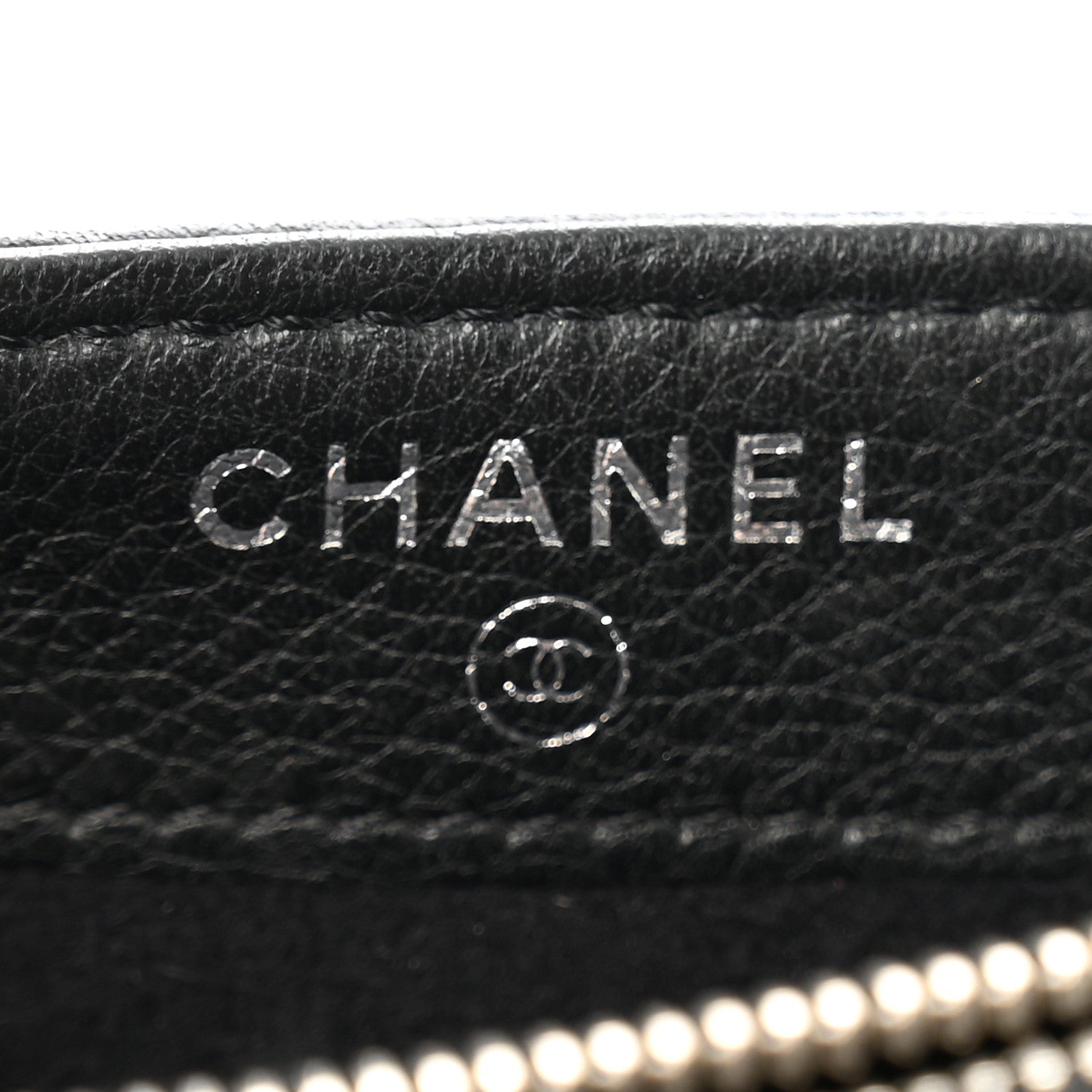 Chanel Calfskin Strass Studded Mini Phone Holder Clutch Black
