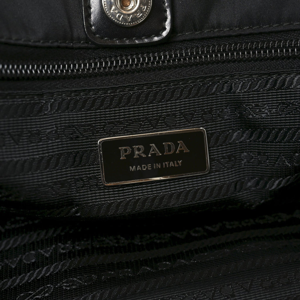 Prada Tessuto Nylon Shopping Tote Black