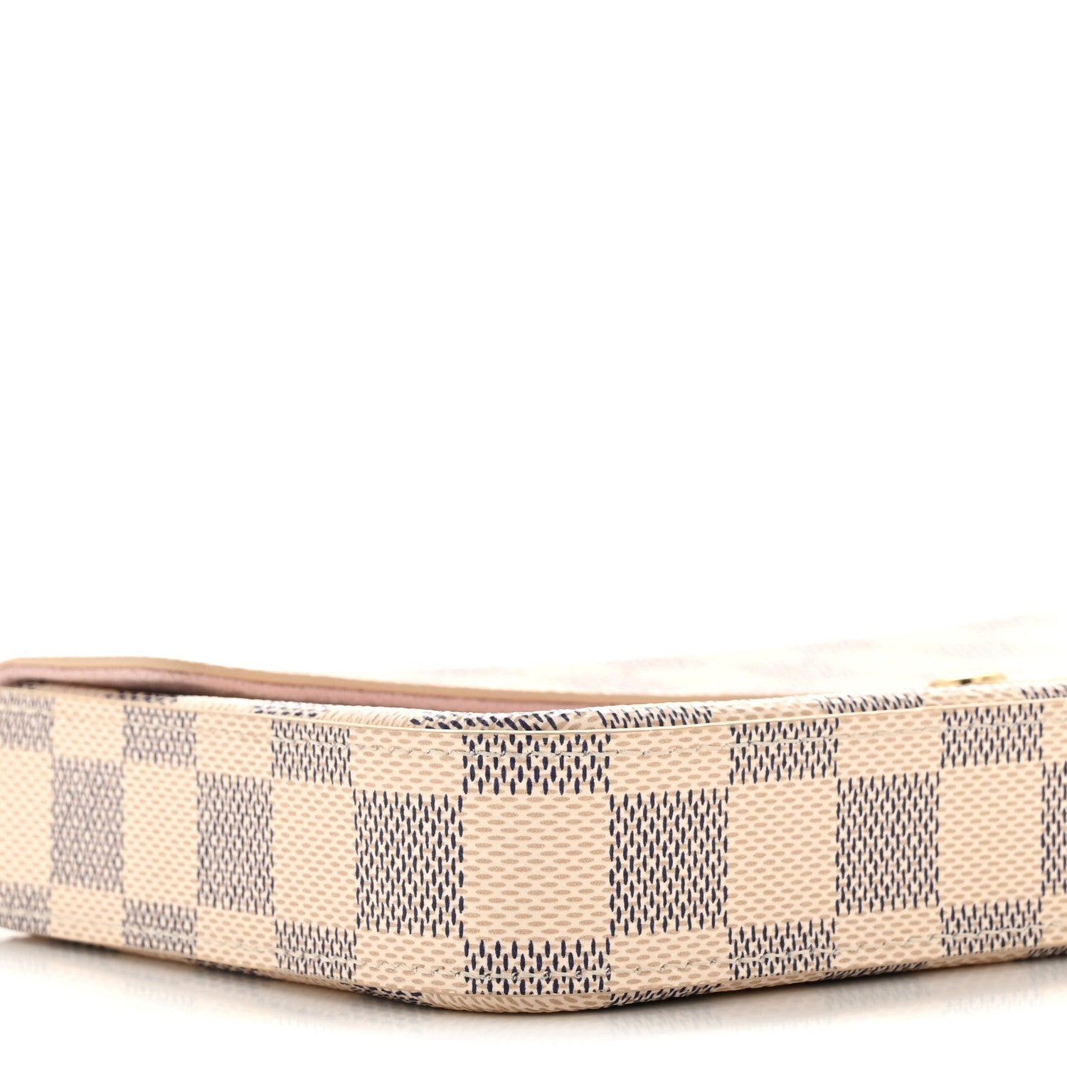 Louis Vuitton Damier Azur Pochette Felicie Chain Wallet Rose Ballerine