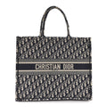 Christian Dior Oblique Large Book Tote Blue Multicolor