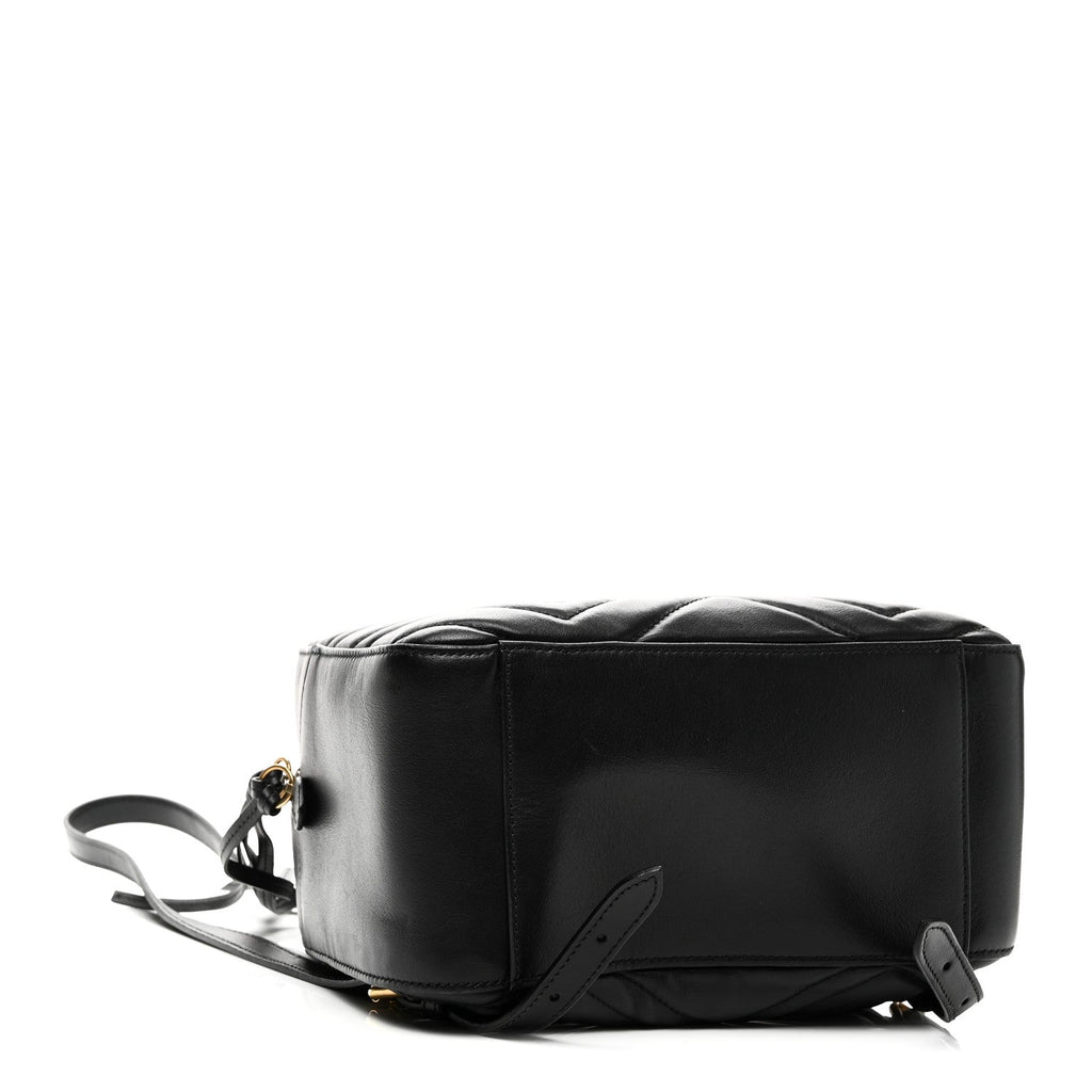 Gucci Calfskin Matelasse GG Marmont Dome Backpack Black