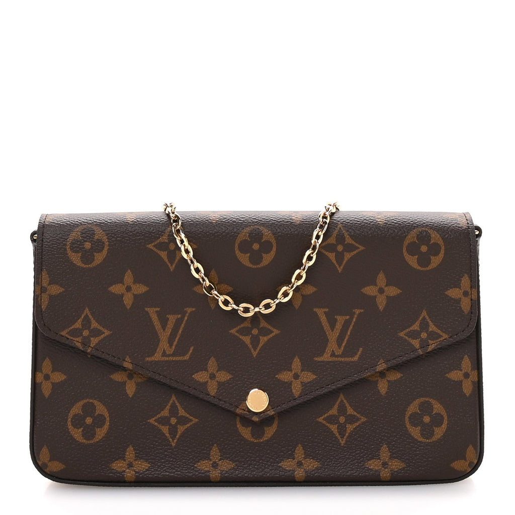 Louis Vuitton Monogram Pochette Felicie Chain Wallet Fuchsia