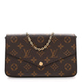 Louis Vuitton Monogram Pochette Felicie Chain Wallet Fuchsia