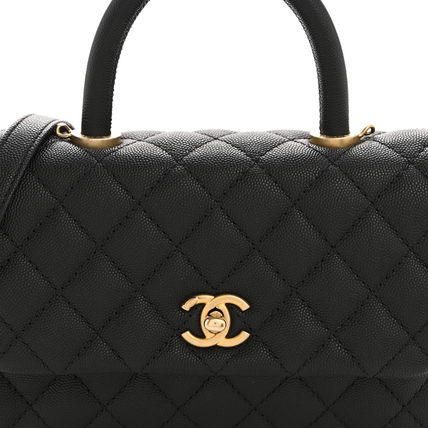 Chanel Caviar Quilted Mini Coco Handle Flap Black