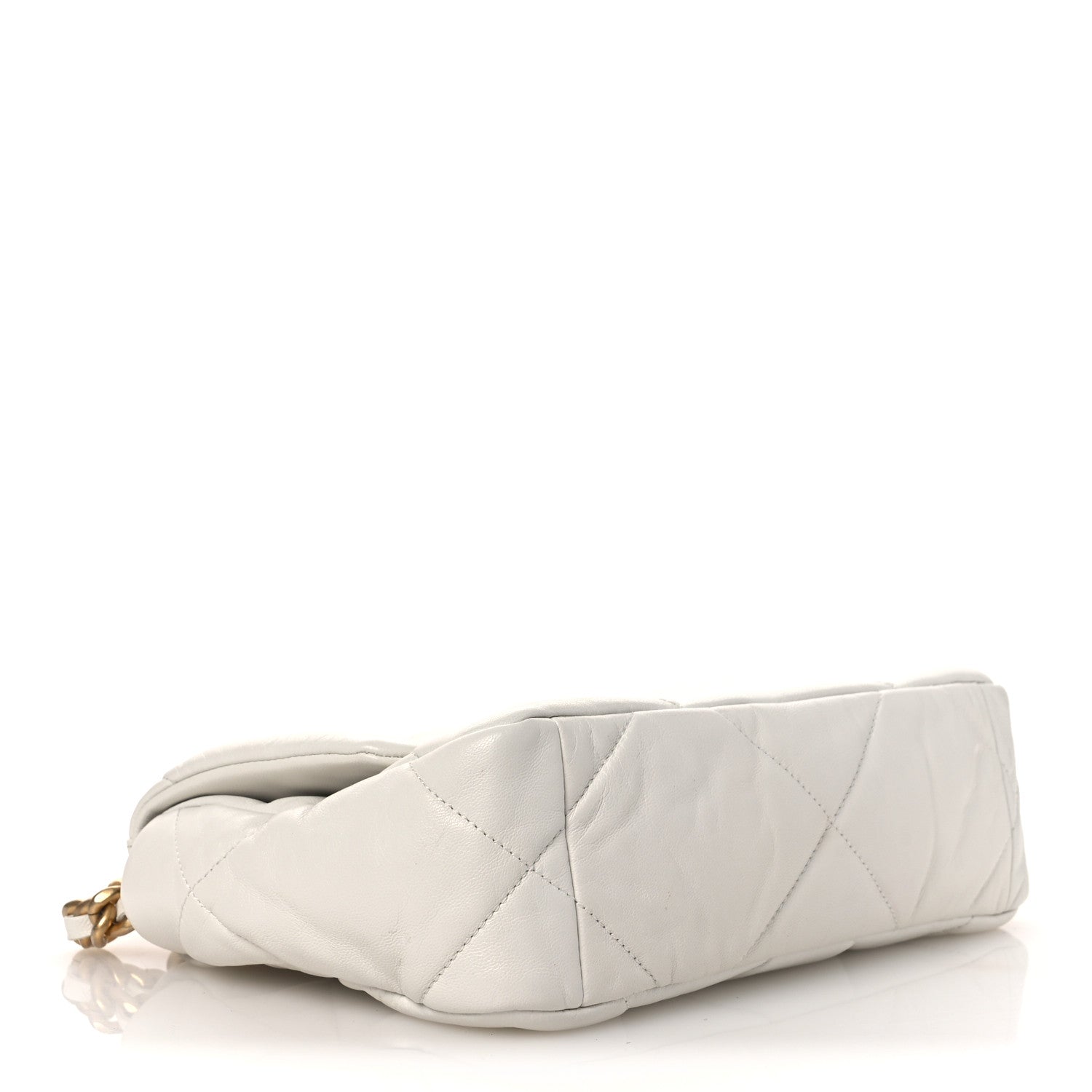 Chanel Goatskin Quilted Medium Chanel 19 Flap White