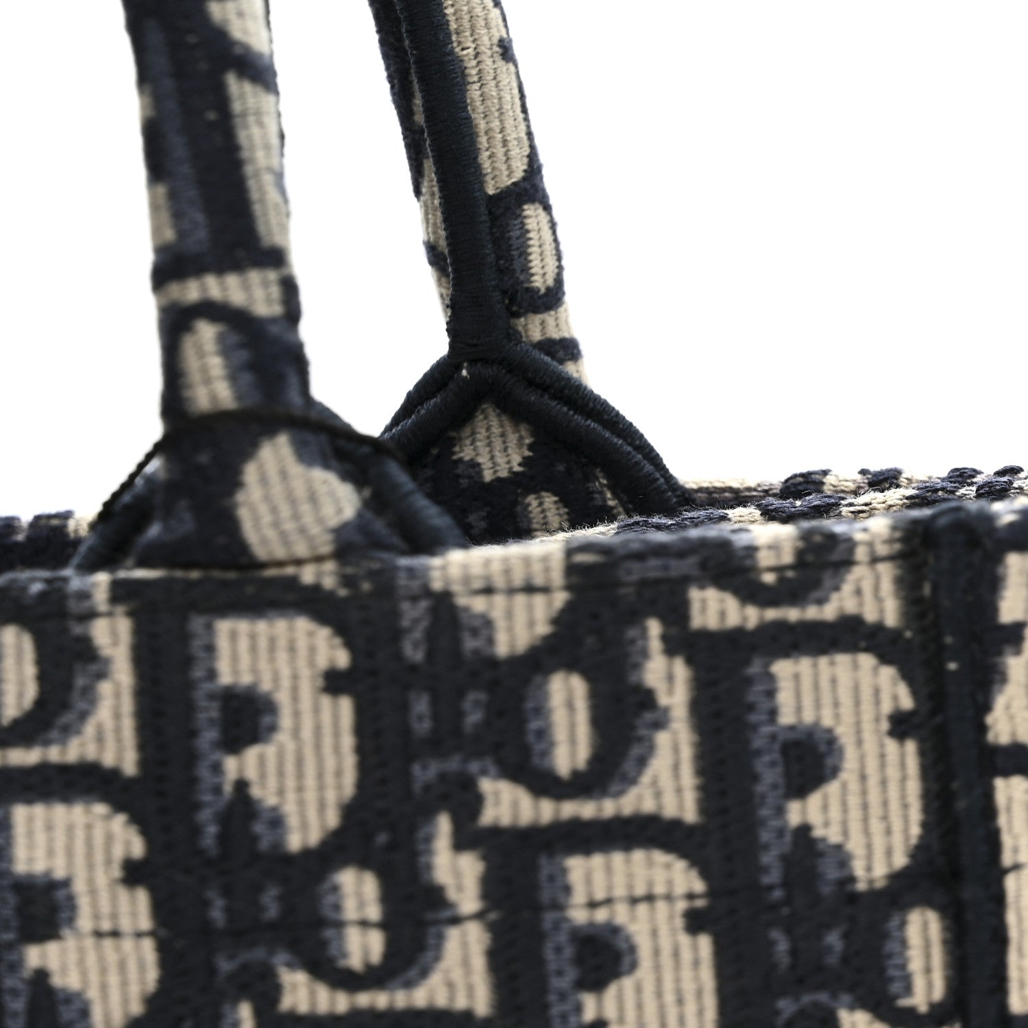 Christian Dior Oblique Small Book Tote Blue Multicolor