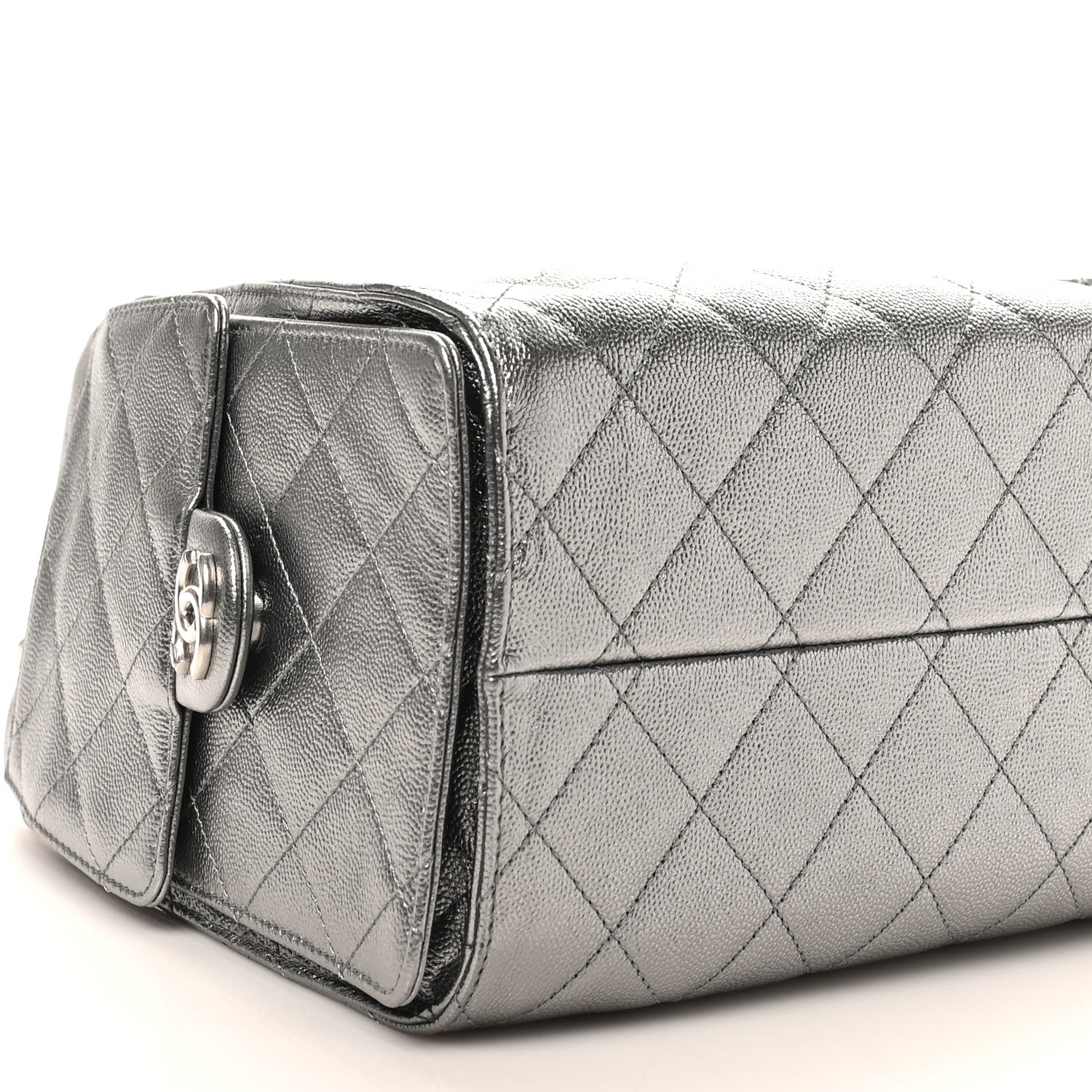 Chanel Metallic Caviar Quilted Small Chanel 25 Handbag Anthracite