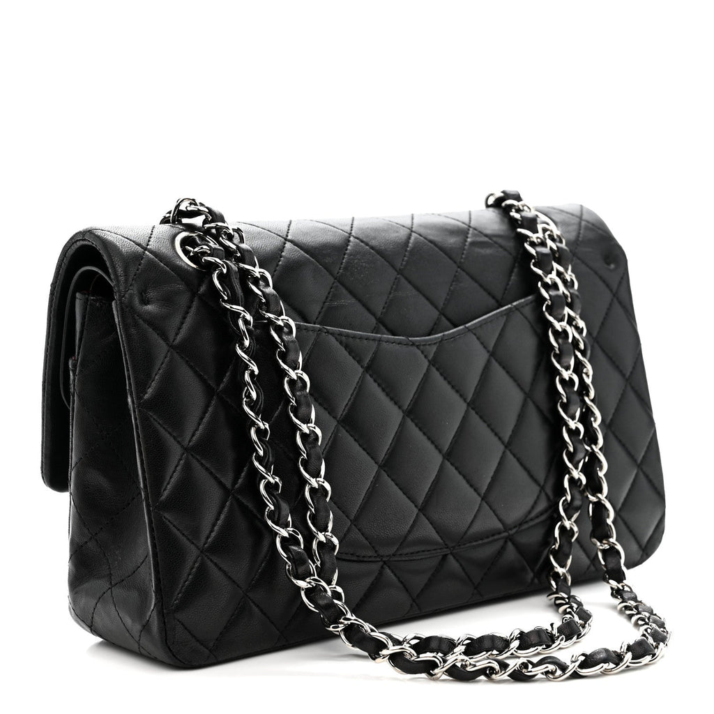 Chanel Lambskin Quilted Medium Double Flap Black