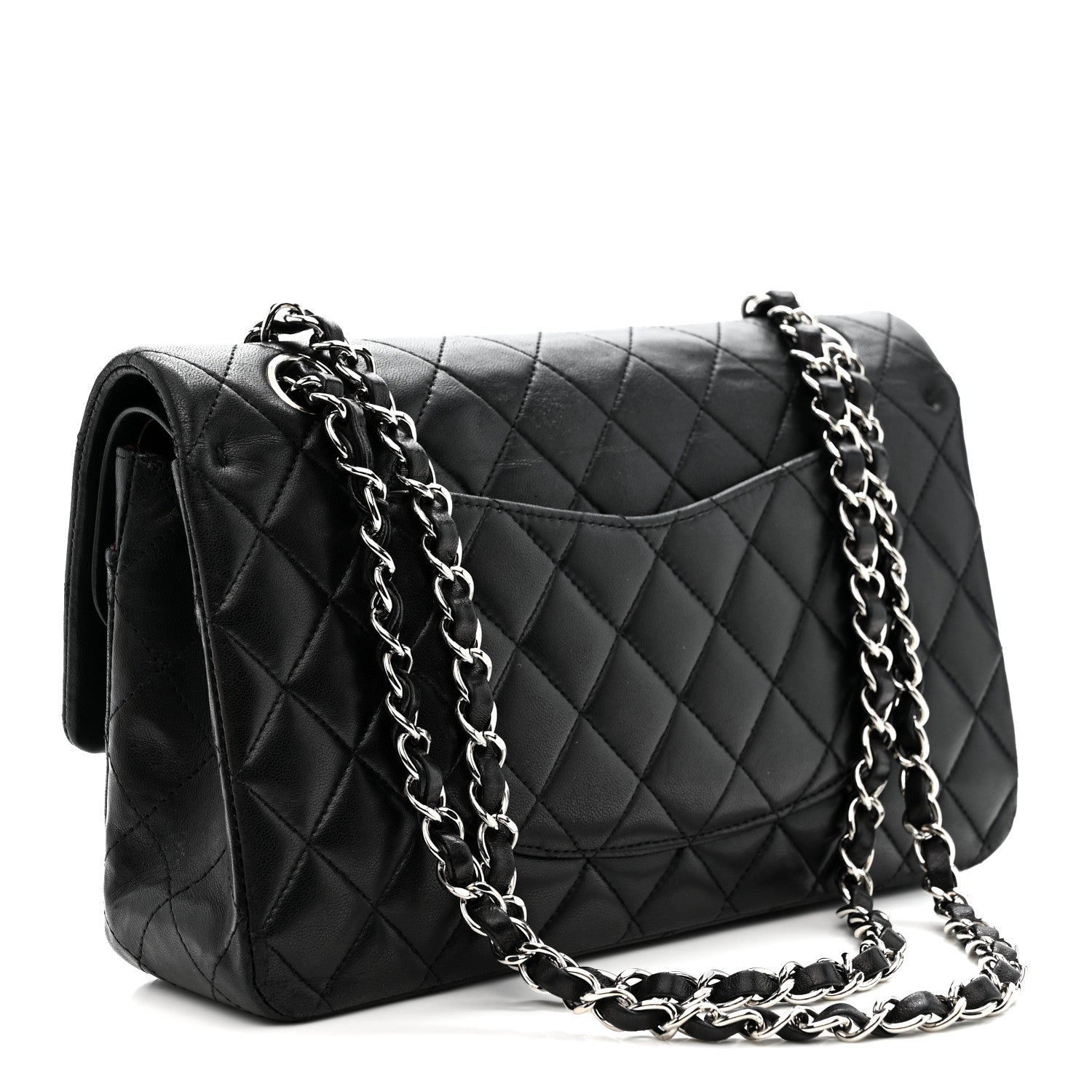 Chanel Lambskin Quilted Medium Double Flap Black