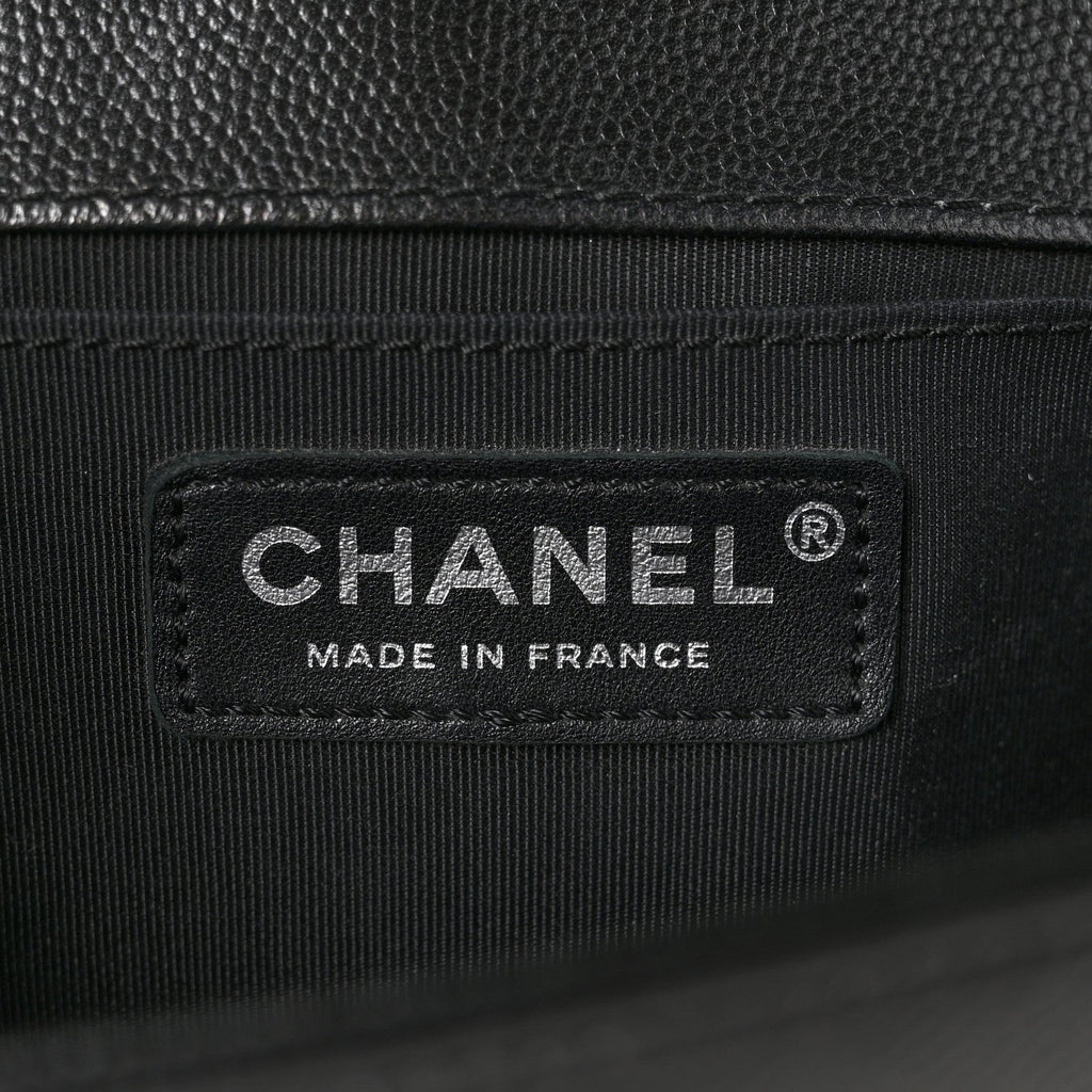 Chanel Caviar Quilted Medium Boy Flap So Black