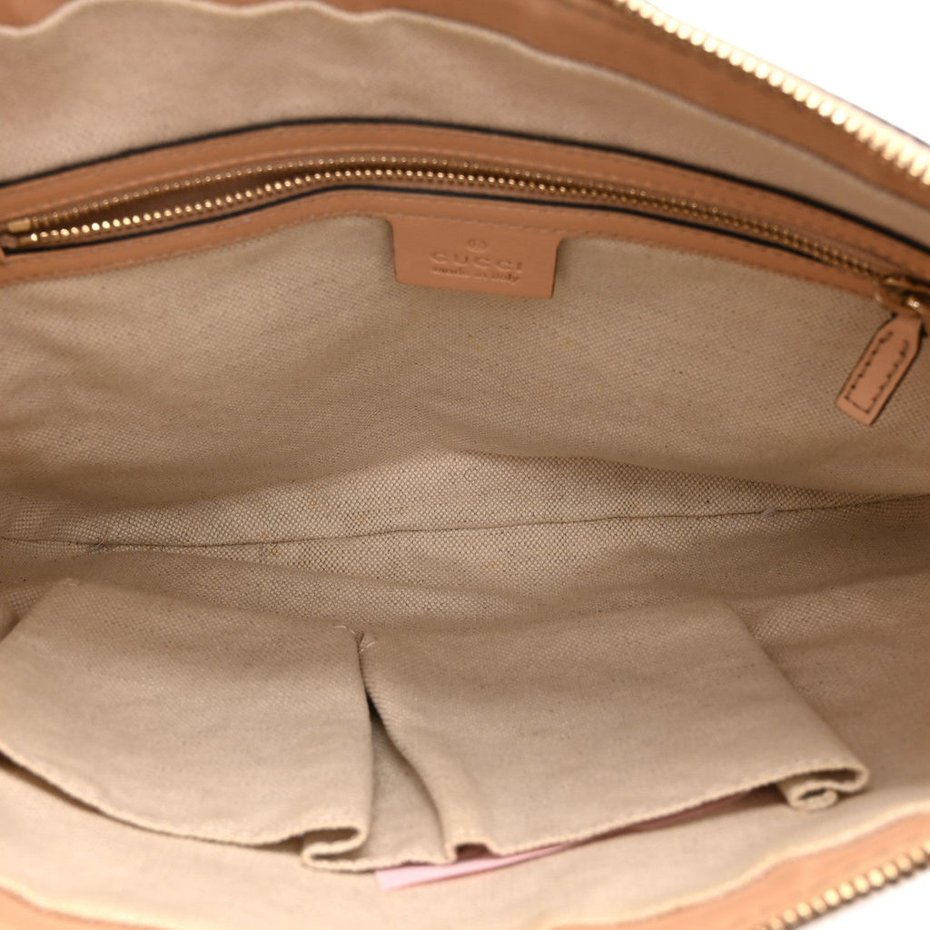 Gucci Metallic Monogram Small Lovely Heart Messenger Pink