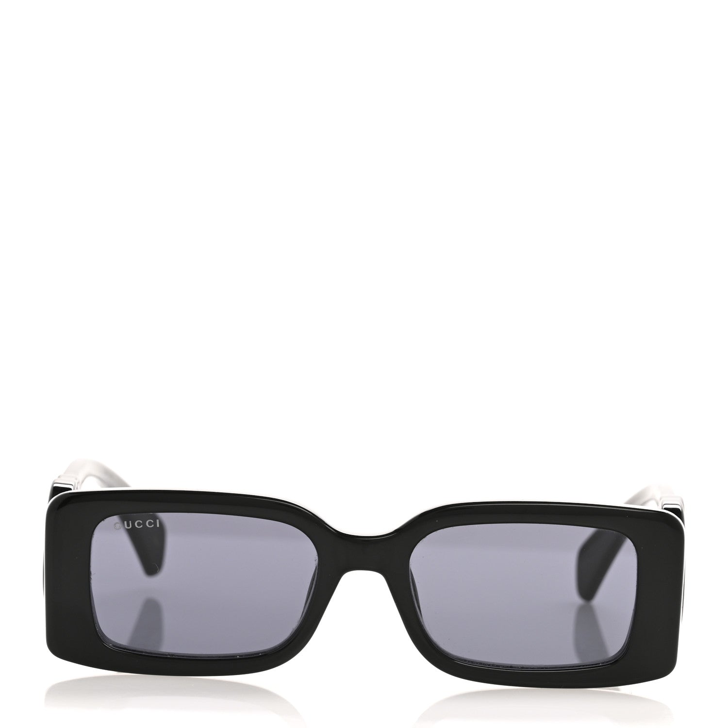 Gucci Acetate Chaise Rectangle Frame Sunglasses GG1325S Black