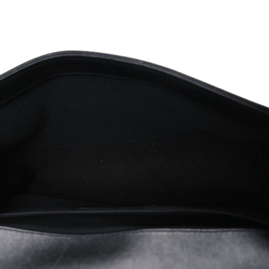Chanel Lambskin Stitched Medium Boy Flap Black