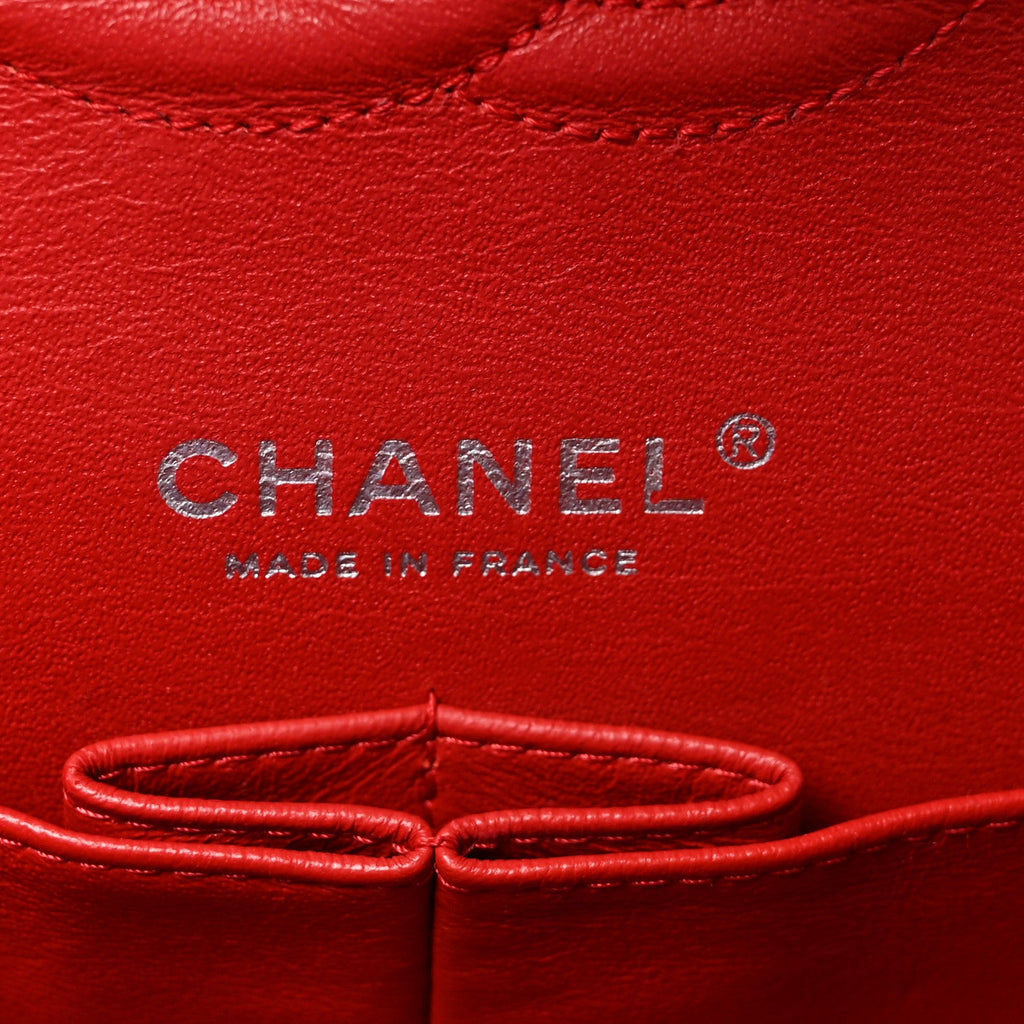 Chanel Lambskin Quilted Medium Double Flap Red