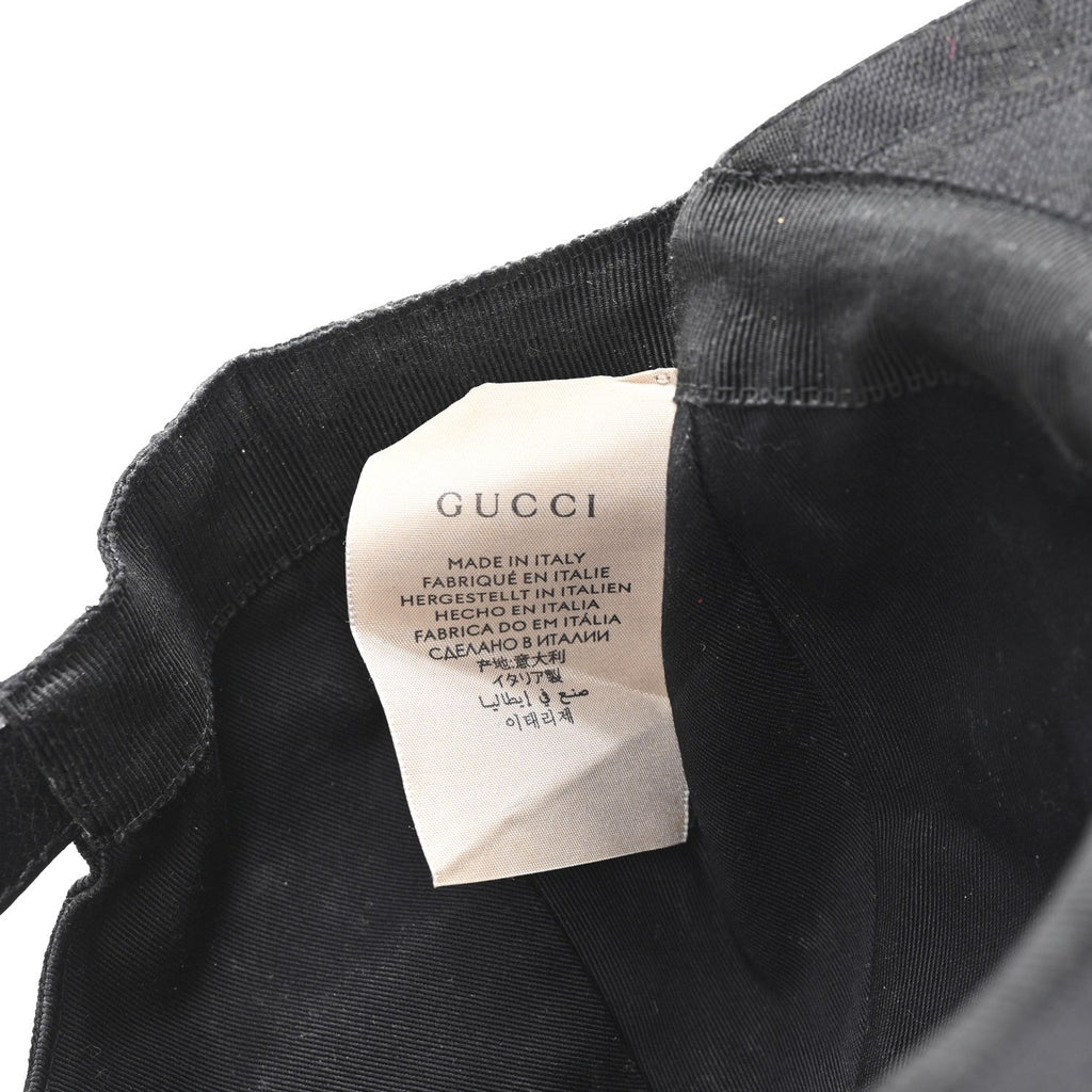 Gucci Monogram Web Baseball Hat L Black