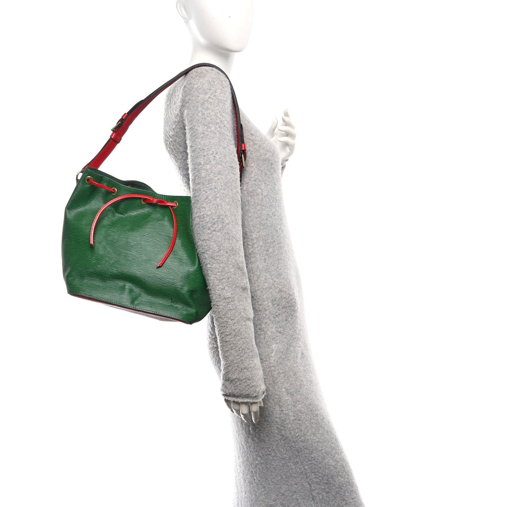 Louis Vuitton Epi Bi-Color Petit Noe Borneo Castillan Red