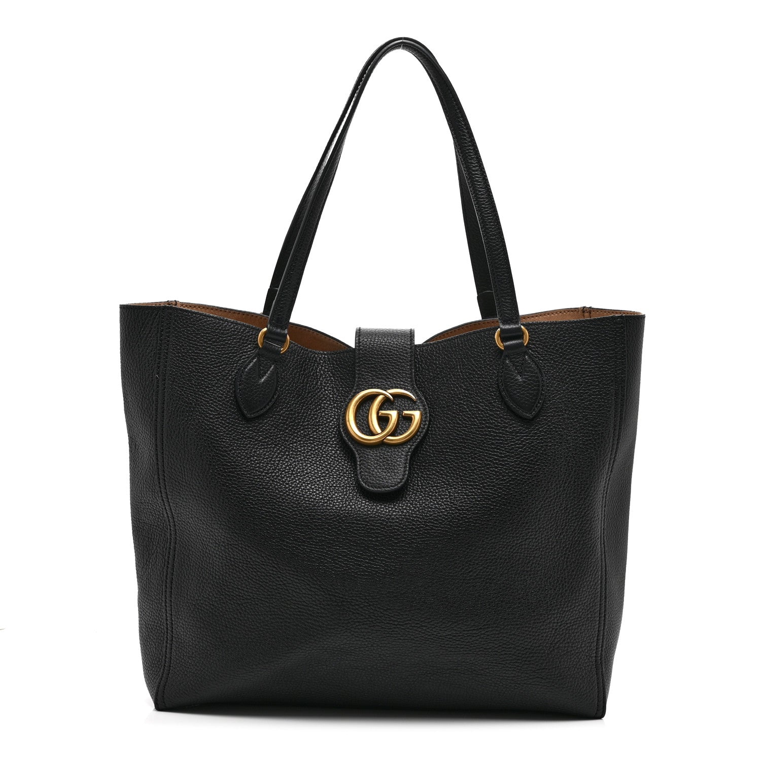 Gucci Grained Calfskin Small Dahlia Tote Black