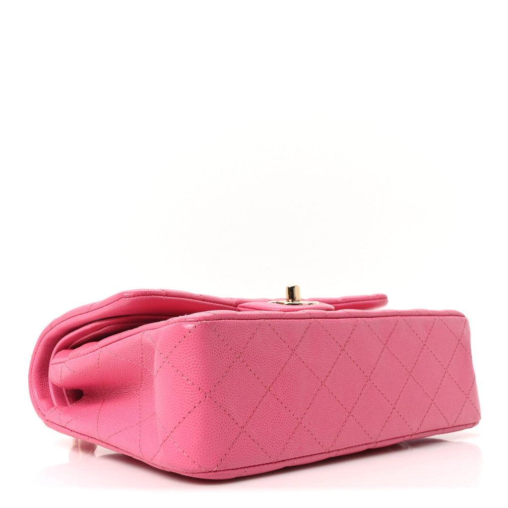 Chanel Caviar Quilted Small Double Flap Pink