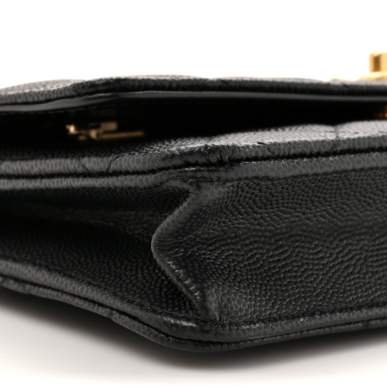 Chanel Caviar Quilted CC Turnlock Charm Wallet On Chain WOC Black