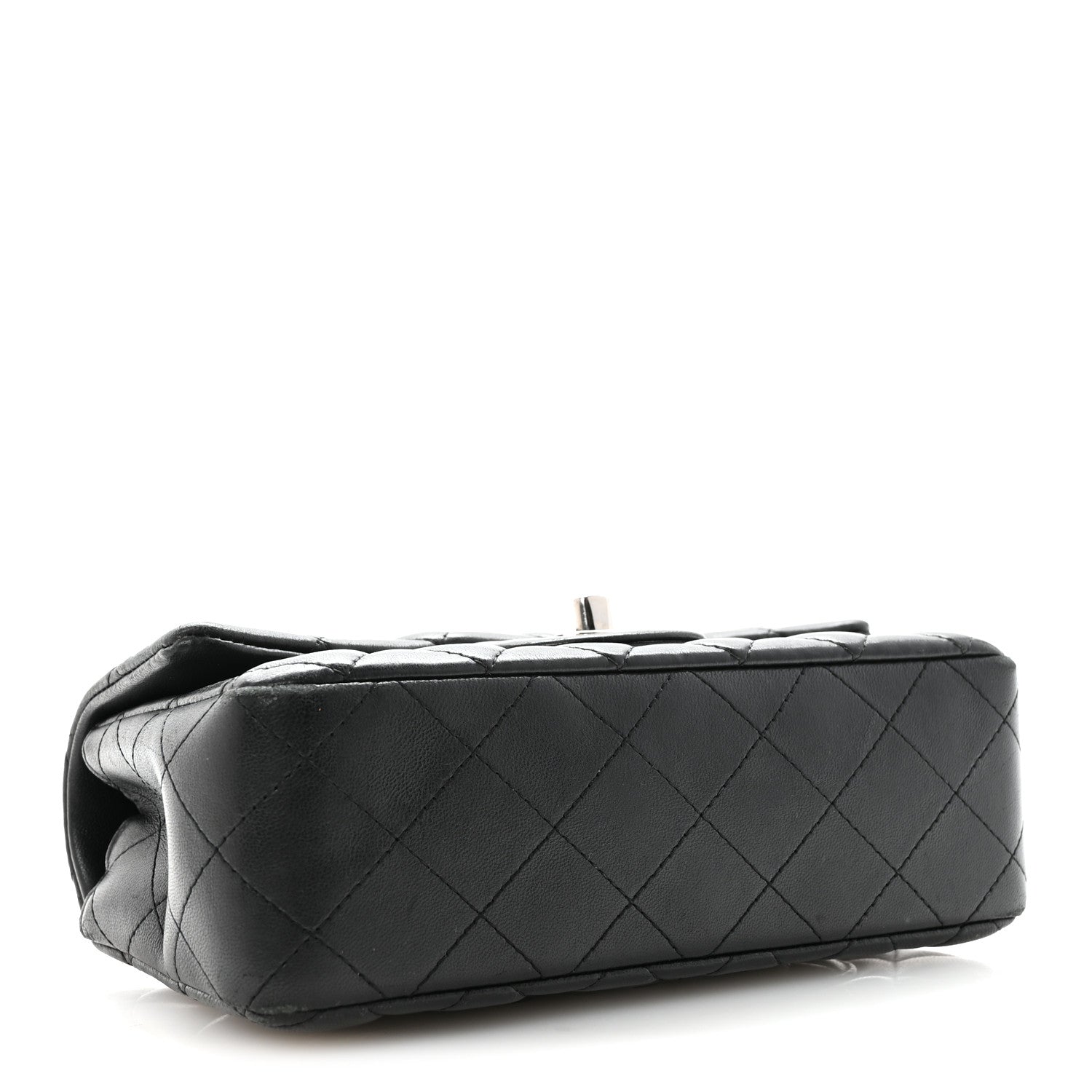 Chanel Lambskin Quilted Mini Rectangular Flap Black