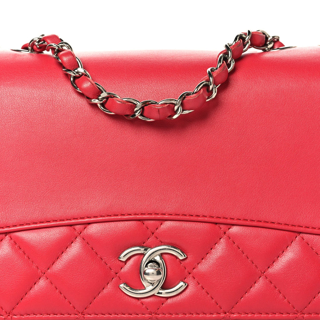 Chanel Calfskin Small Tramezzo Flap Red