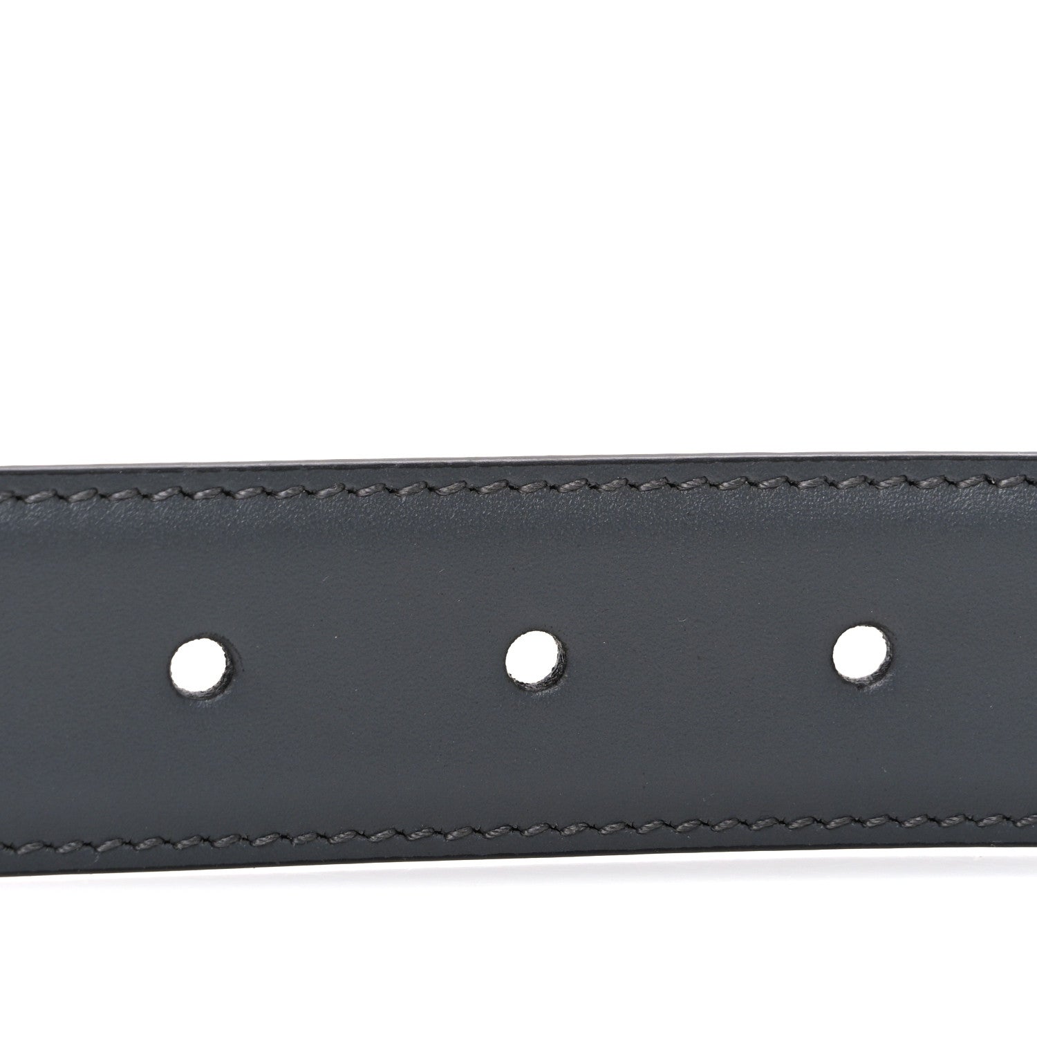 Gucci Selleria Calfskin GG Supreme Monogram Reversible Belt 90 36 Graphite Grey Black