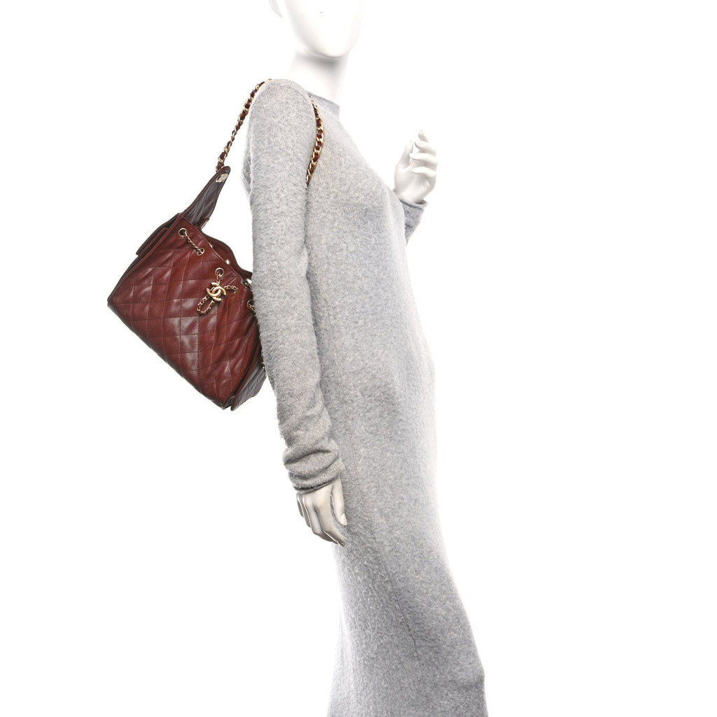Chanel Caviar Quilted Small Chanel 25 Handbag Brown