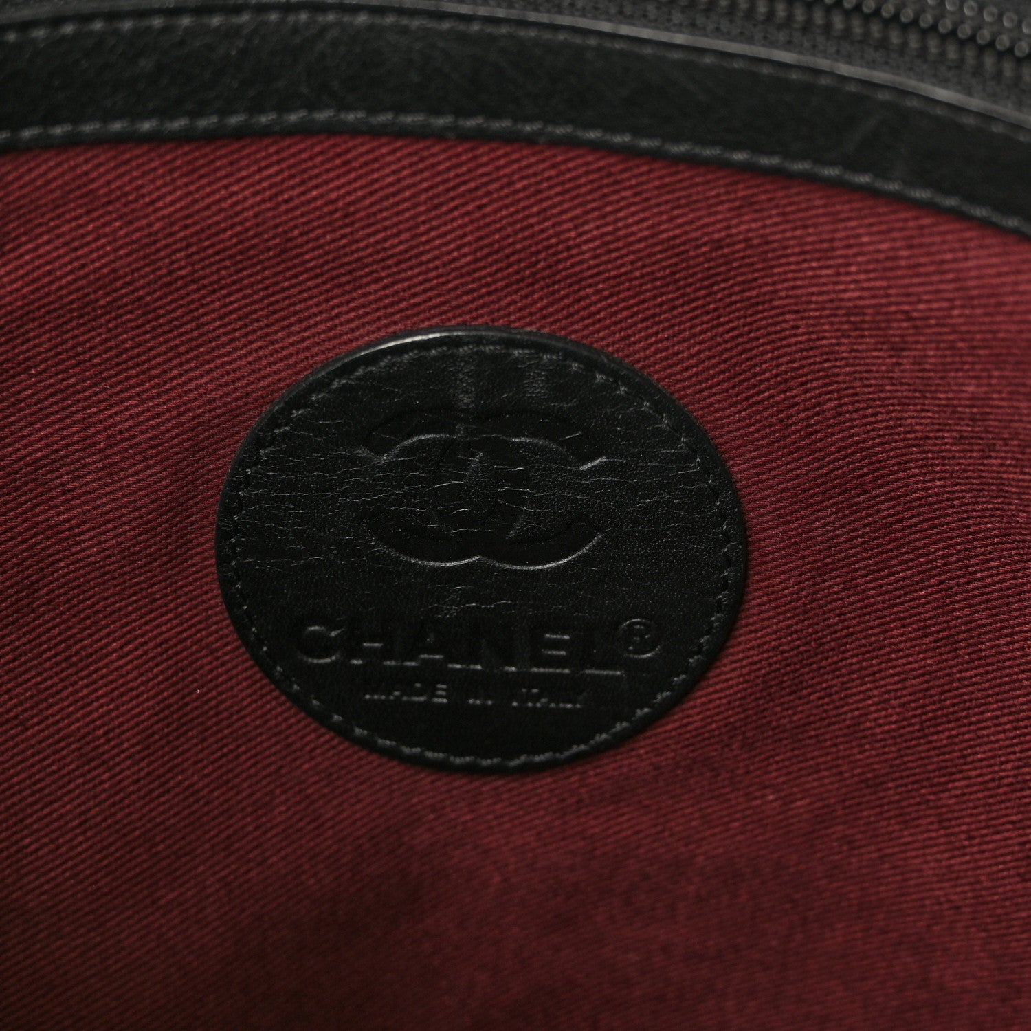 Chanel Coated Canvas Quilted Large Garment Travel Bag Black