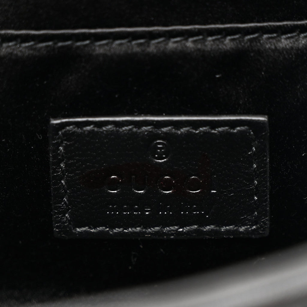 Gucci Nappa Vertical Matelasse Small Maxi Horsebit Chain Shoulder Bag Black