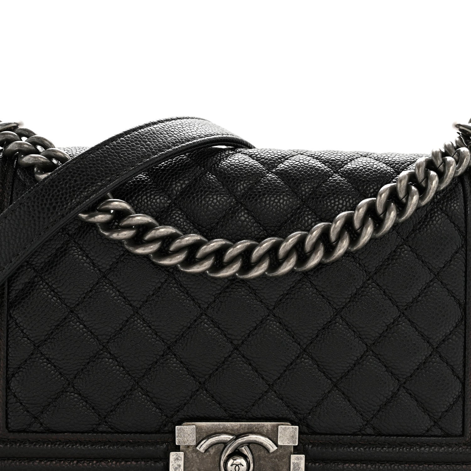Chanel Caviar Quilted Medium Boy Flap Black
