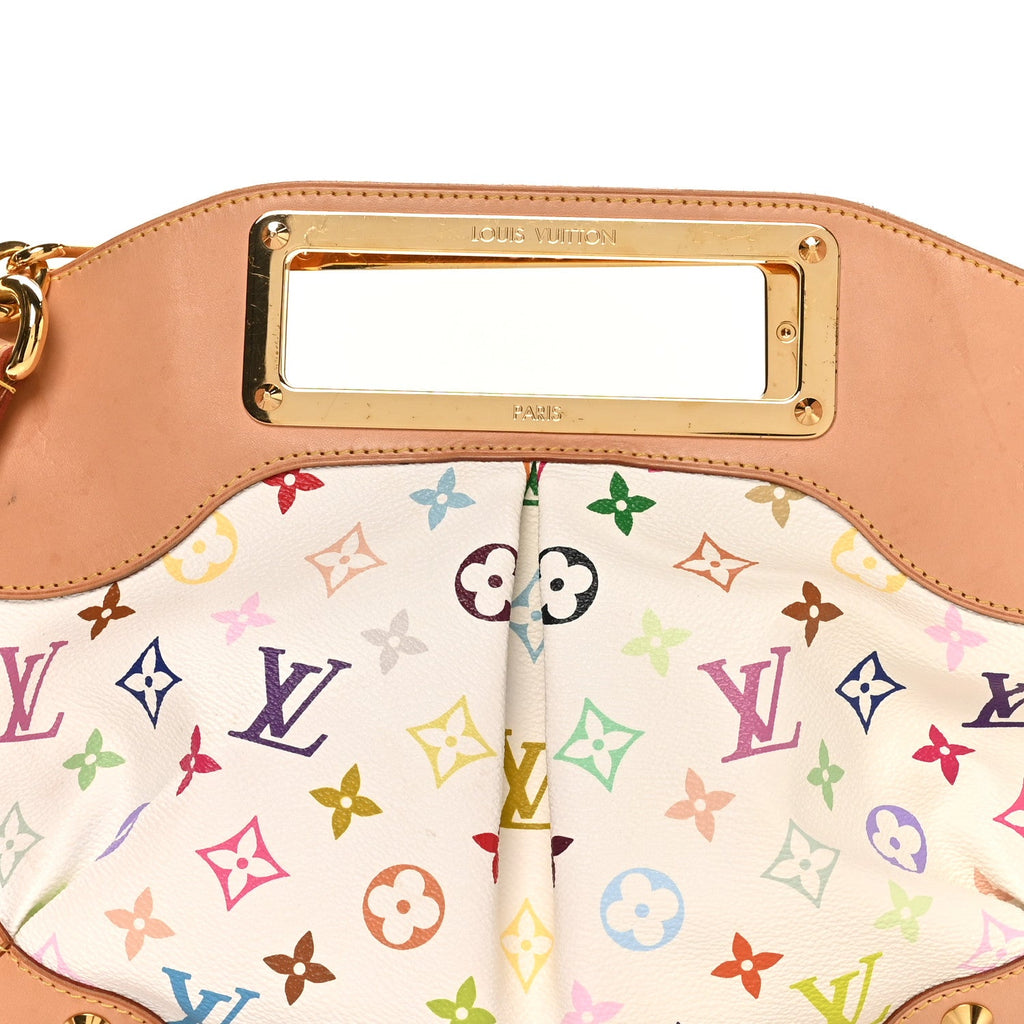 Louis Vuitton Monogram Multicolor Judy MM White